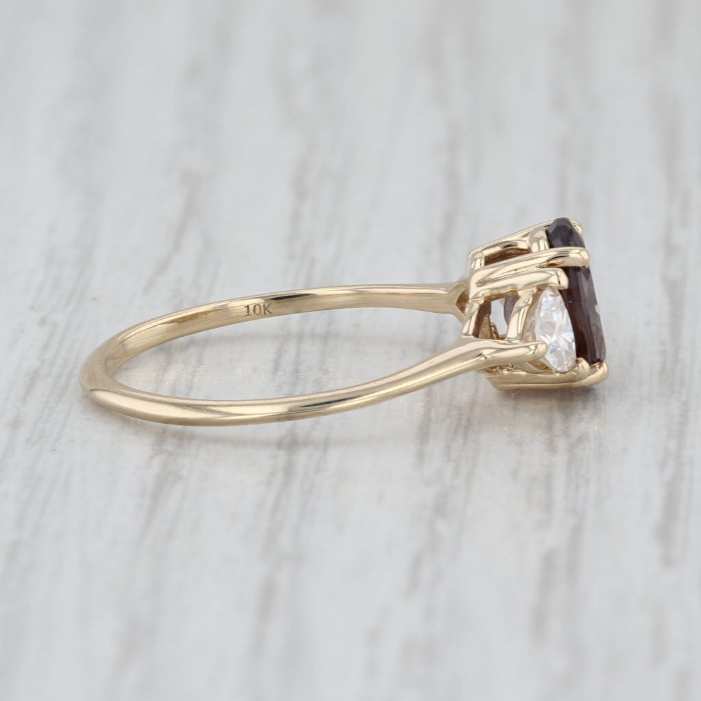 1.98ctw Color Change Garnet Moissanite Ring 10k Yellow Gold Size 7