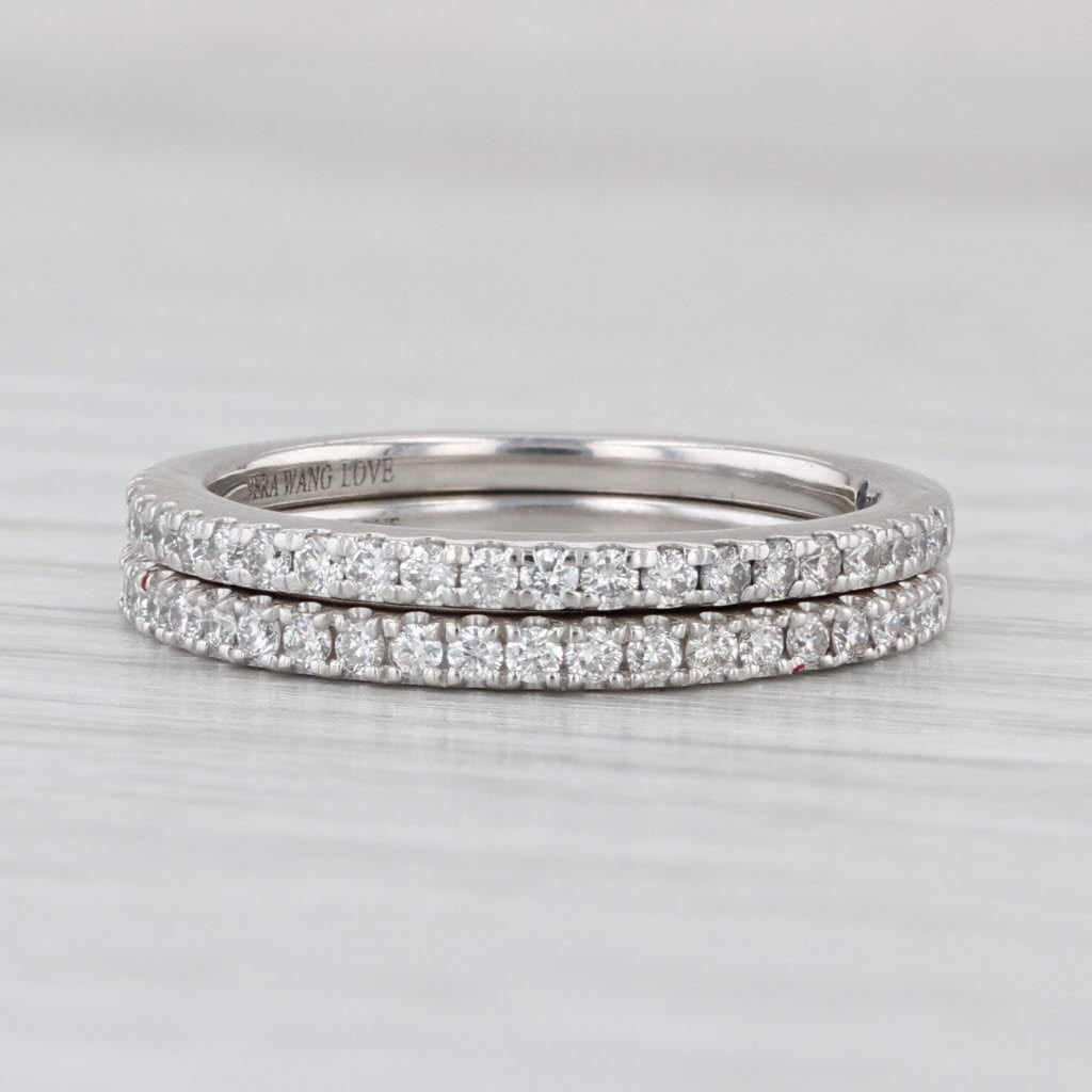 Vera Wang 0.39ctw Diamond Bands w/ Box 14k Gold Wedding Anniversary Stackable