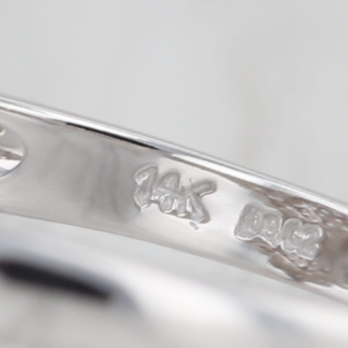 0.65ctw Cubic Zirconia Cluster Ring 14k White Gold Size 9.25 Engagement