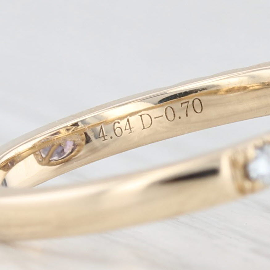 Light Gray 5.34ctw Pear Tanzanite Diamond Halo Ring 14k Gold Size 6.5 Teardrop Engagement