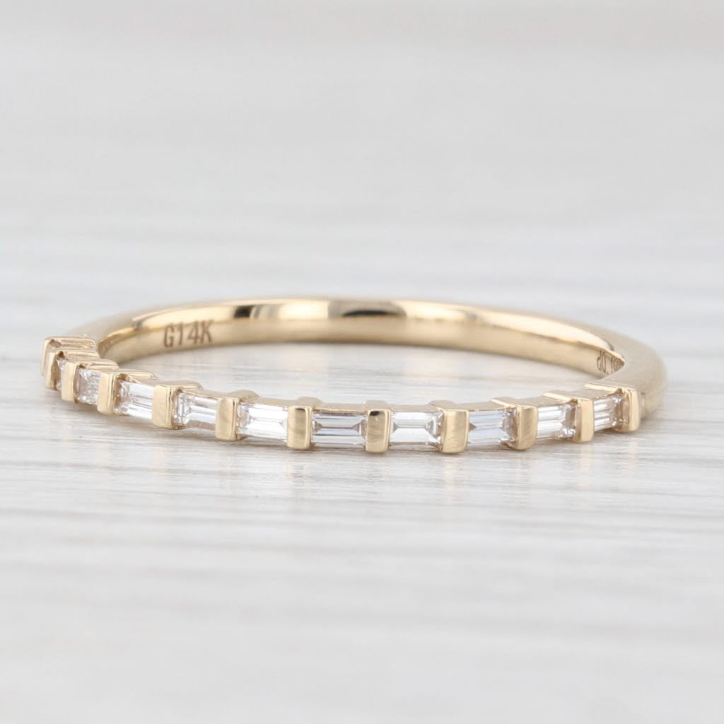 Light Gray New 0.15ctw Diamond Wedding Band 14k Gold Stackable Anniversary Ring Size 6.5
