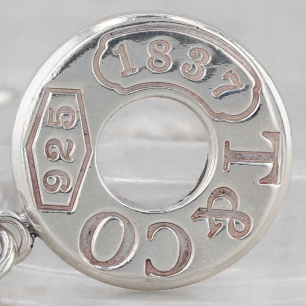 Tiffany & Co 1837 Toggle Charm Bracelet w/ Pouch Sterling Silver 7.5"