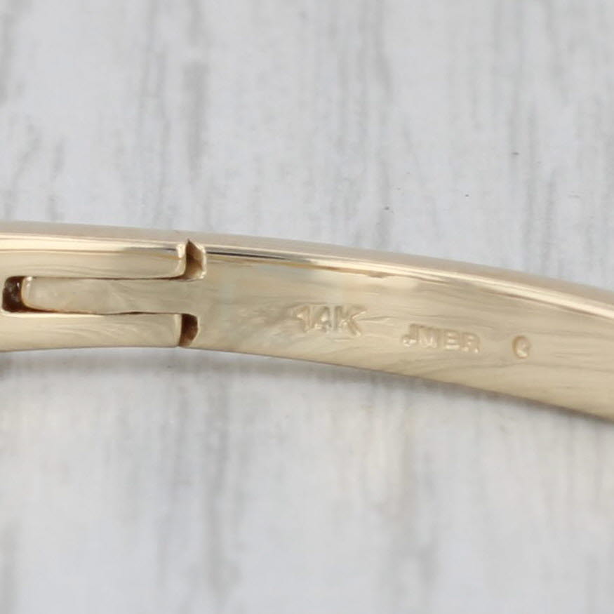 Gray 1.65ctw Diamond Bangle Bracelet 14k Yellow White Gold 6.5"