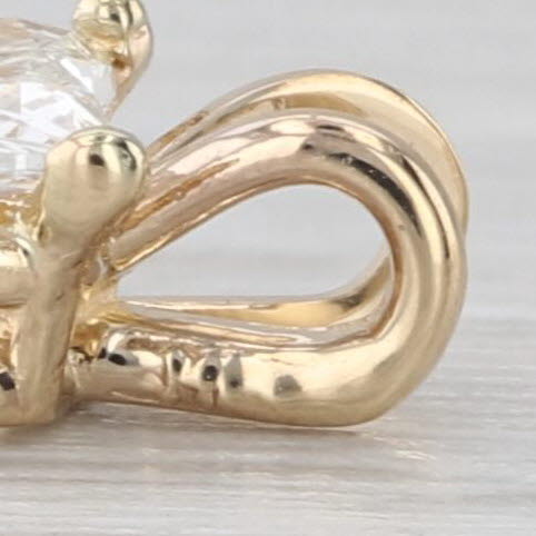 New 0.50 Heart Diamond Solitaire Pendant 14k Yellow Gold Small Drop
