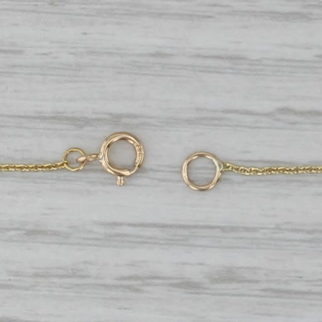 16"-18" Cable Chain Necklace 18k Yellow Gold 1mm