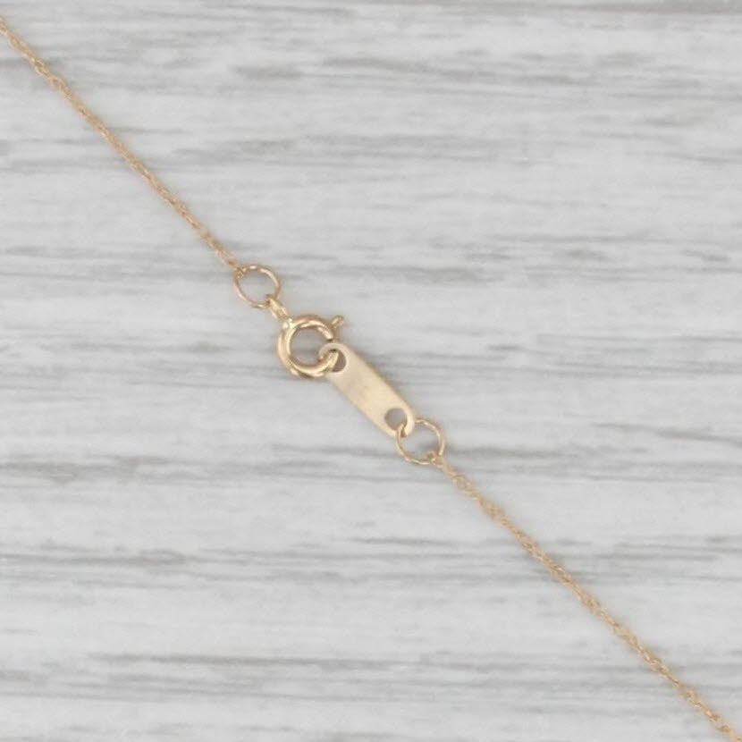 0.47ctw Pink Sapphire Diamond Pendant Necklace 14k Yellow Gold 18" Rope Chain