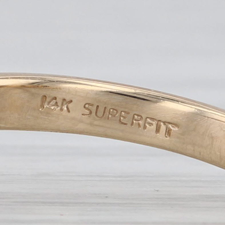 12.30ct Lab Created Yellow Orange Sapphire 14k Yellow Gold Size 6 Arthritic Band