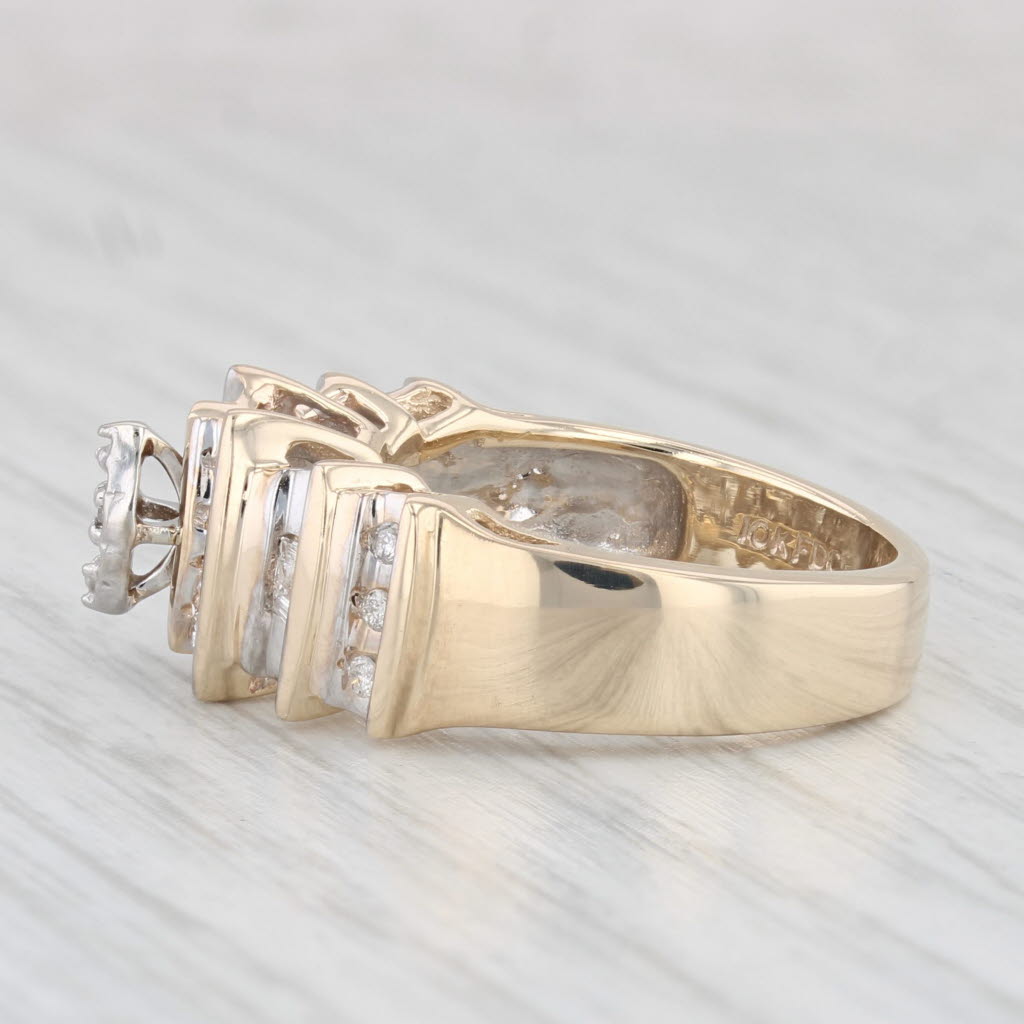 Light Gray 0.23ctw Diamond Ring 10k Yellow Gold Size 7 Engagement