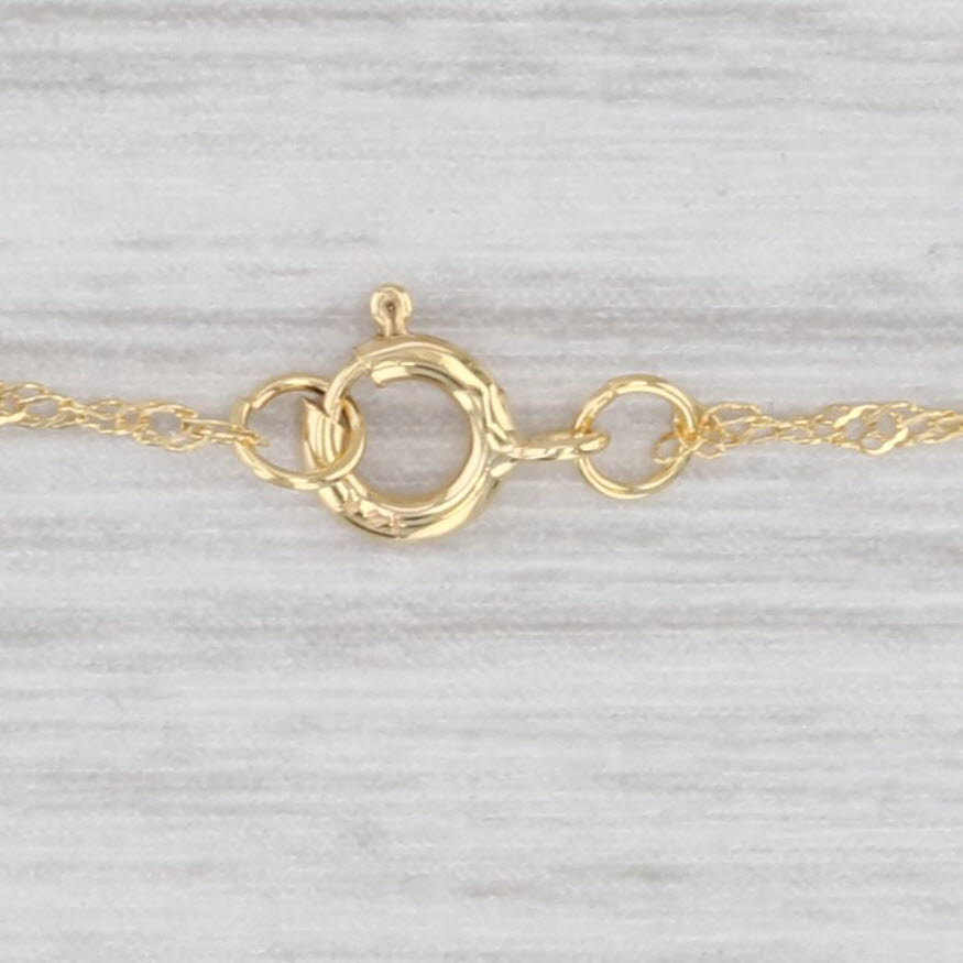 Light Gray New 0.12ctw Diamond Crab Pendant Necklace 14k Yellow Gold 18"