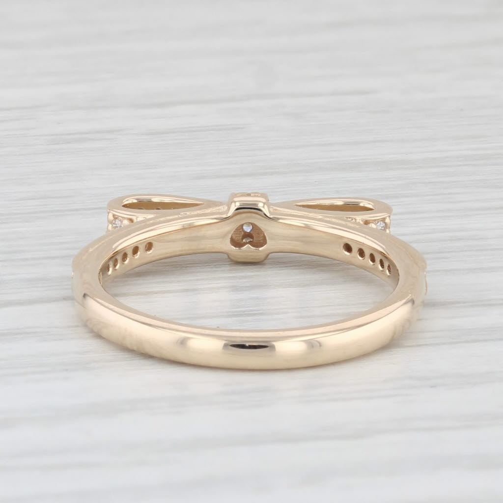 Light Gray Pandora Sparkling Bow Ring 14k Yellow Gold 150175CZ Size 50 5 Cubic Zirconia