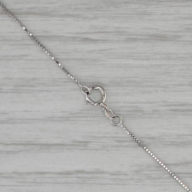 0.56ctw Diamond Journey Pendant Necklace 10k White Gold 18" Box Chain