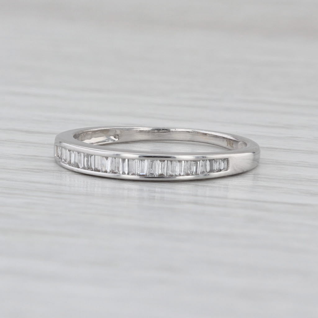0.25ctw Diamond Wedding Band 14k White Gold Size 6.5 Stackable Ring