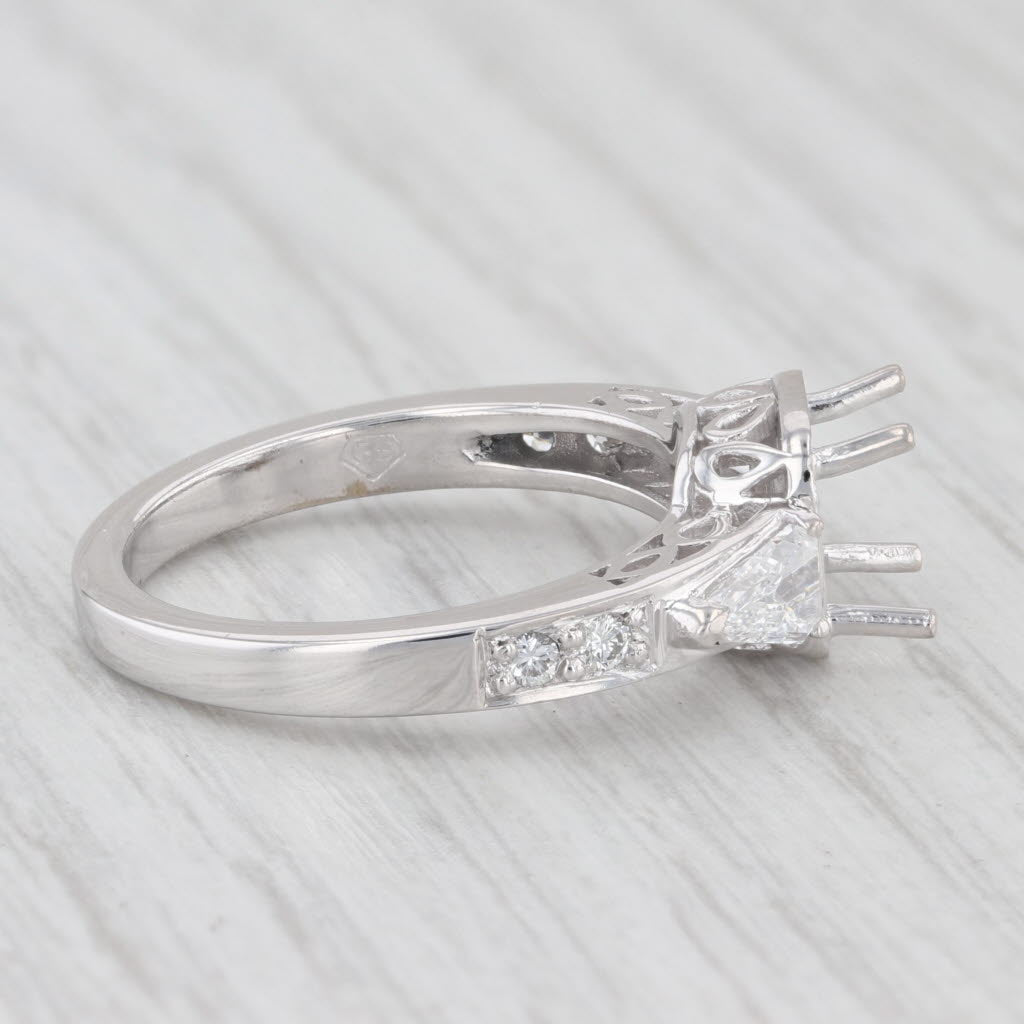 Light Gray New Semi Mount Engagement Ring Diamond 18k Gold Size 6.25 Gottlieb & Son