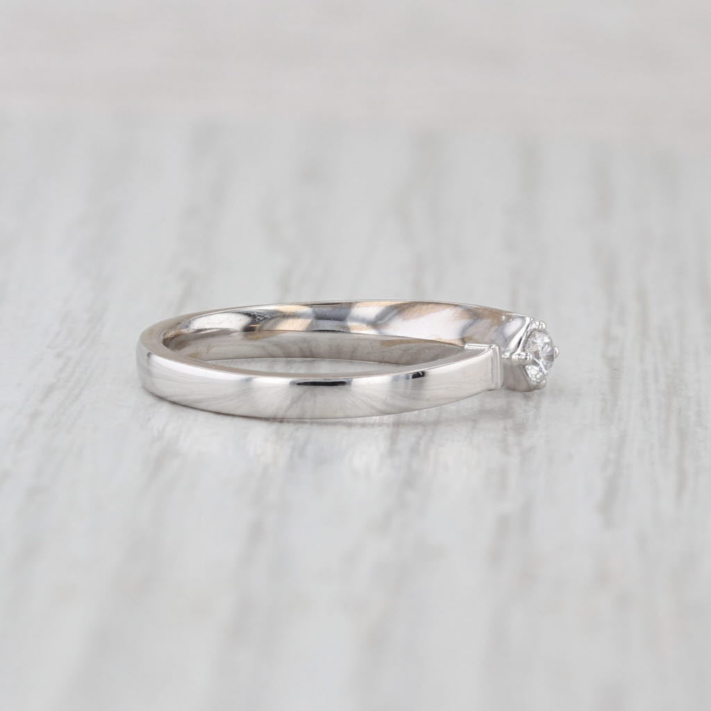 New Forevermark Diamond Bypass Ring 18k White Gold Size 6.75 Adjustable