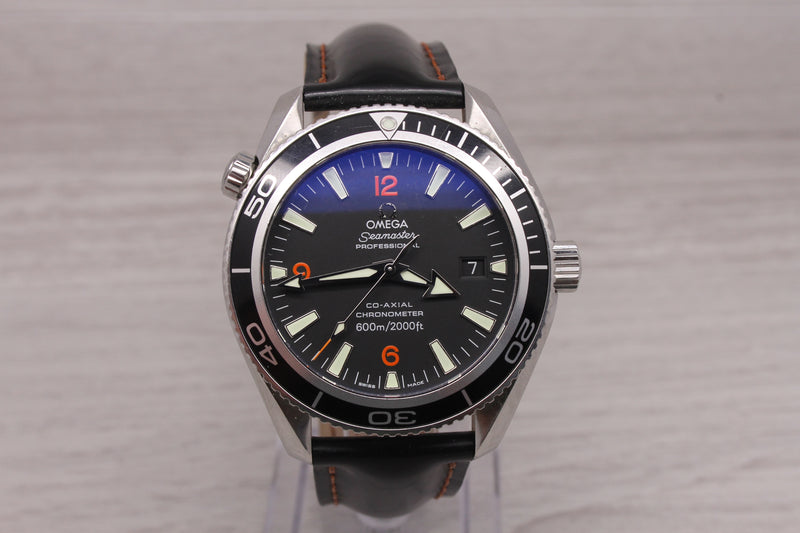 Dark Gray 2007 Omega Seamaster Pro Co-Axial Chronometer Mens 42mm Steel Automatic Watch