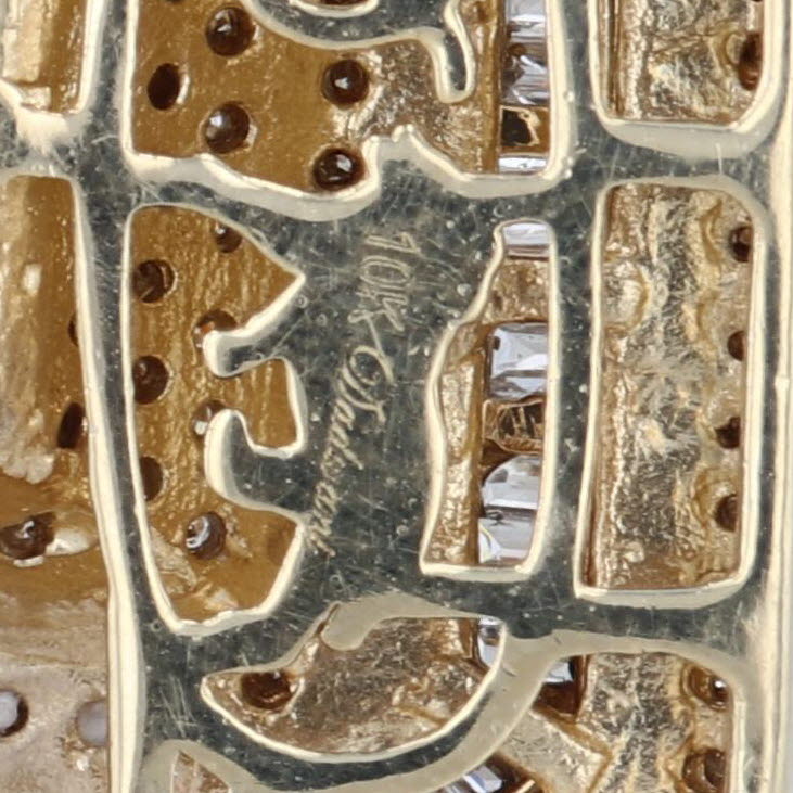 4.08ctw Diamond Crowned CEO Pendant 10k Yellow Gold Box Statement