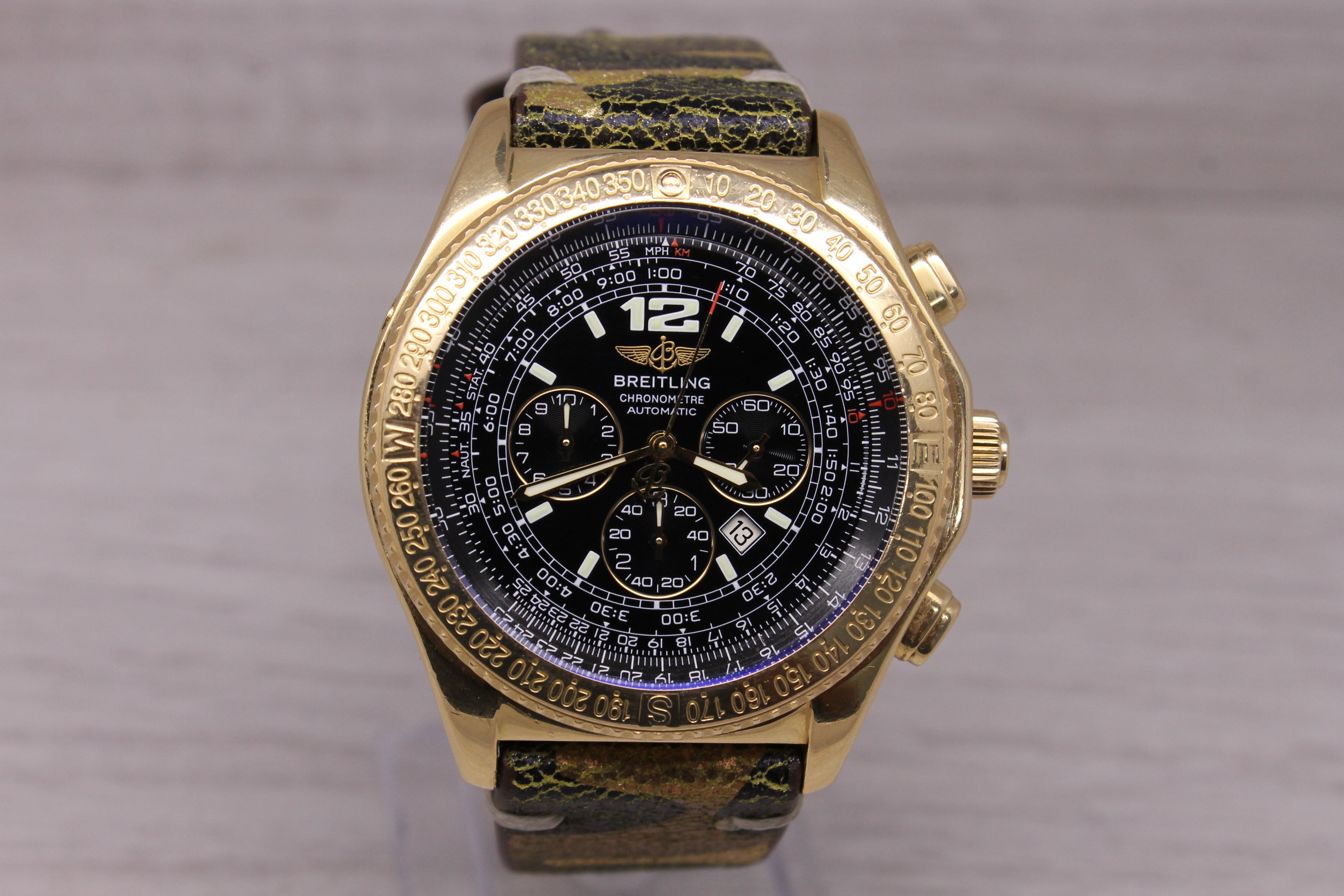 Breitling Professional B2 18k Gold Mens 43mm Automatic Chronograph Watch K42362