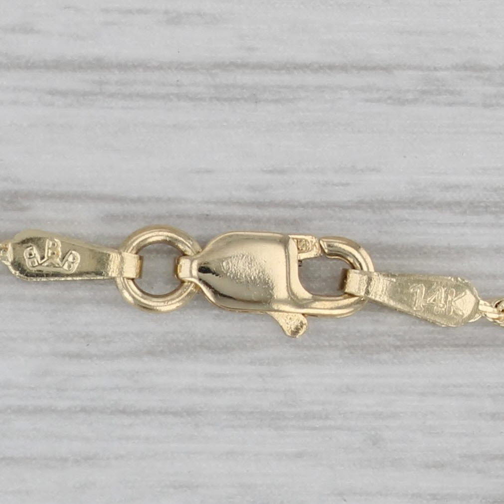 Gray 0.15ctw Diamond Cultured Pearl Pendant Necklace 14k Gold 16.25" Rope Chain