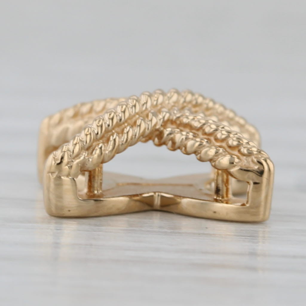 Gray Jabel X Slide Charm Bracelet Spacer 18k Yellow Gold Vintage