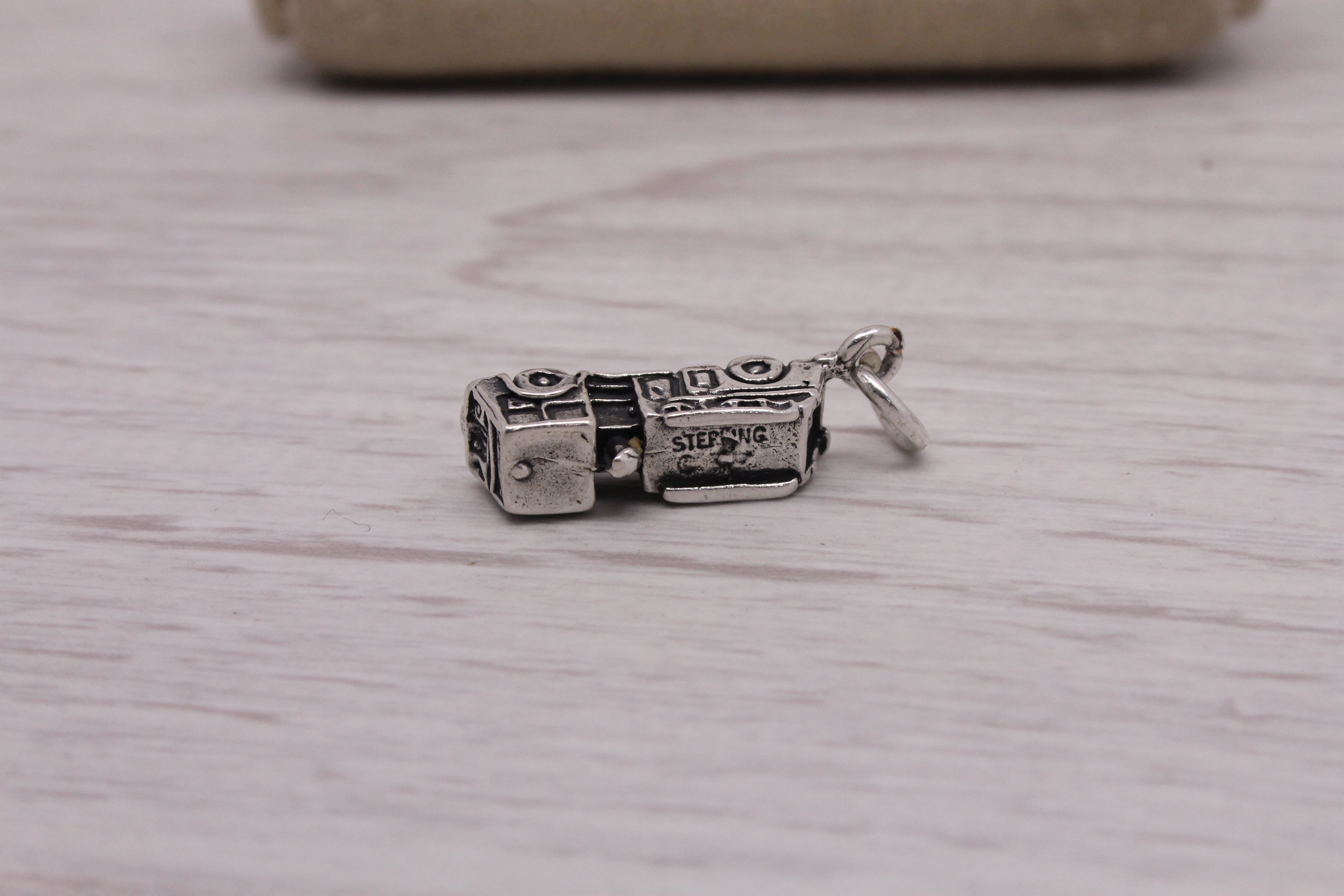 Sterling Silver 925 Fire Truck Engine Department Charm