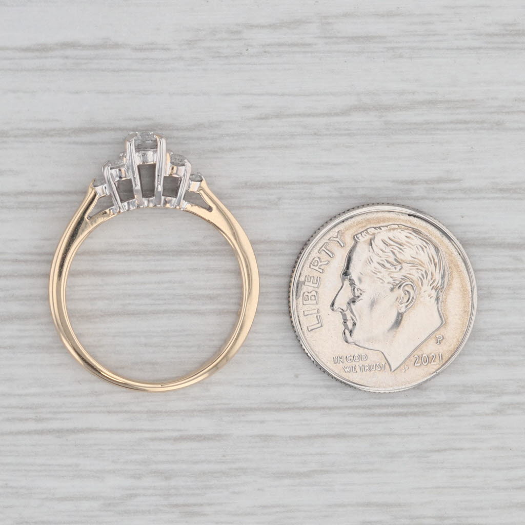 Gray 0.45ctw Round Diamond Engagement Ring 14k Yellow Gold Size 5.75