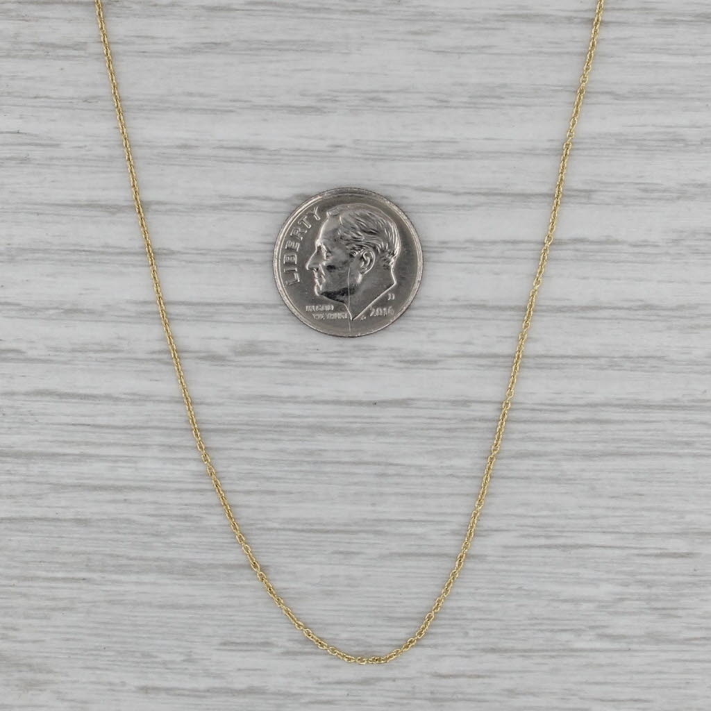 16"-18" Cable Chain Necklace 18k Yellow Gold 1mm