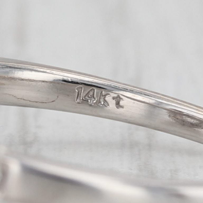 1.42ctw Cushion Diamond Halo Engagement Ring 14k White Gold Size 8.5 GIA