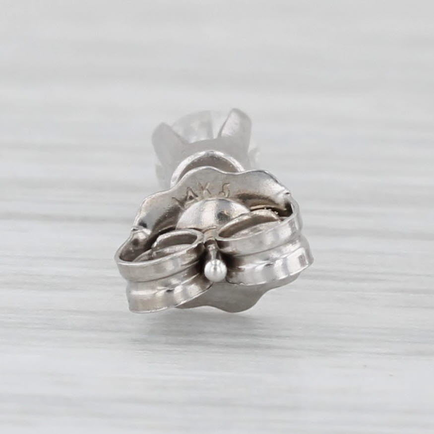 Light Gray 0.18ctw Diamond Round Solitaire Stud Earrings 14k White Gold