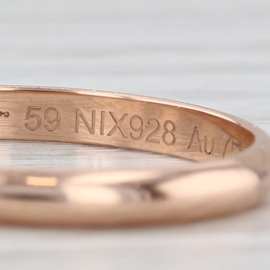 Light Gray Cartier Wedding Band 18k Rose Gold Size 8.75 Designer Ring Stackable