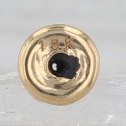 Small Puffy Heart Stud Earrings 18k Yellow Gold Studs Push Backs