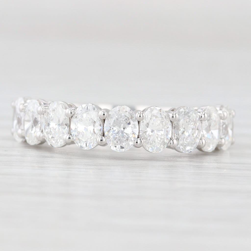 Light Gray New 1.86tw Diamond Wedding Band 14k White Gold Stackable Anniversary Ring 6.5