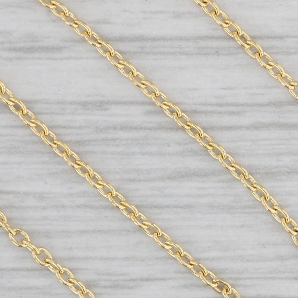 Gray New Adjustable Cable Chain Necklace 14k Yellow Gold 16"-18" 1.5mm
