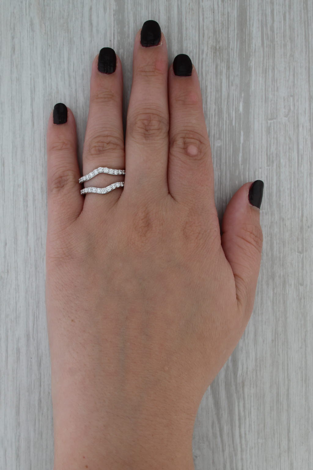 1.46ctw Diamond Ring Jacket 14k White Gold Bridal Wedding Band Enhancer Guard