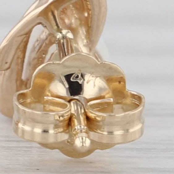 Pear Cabochon Opal Stud Earrings 14k Yellow Gold Teardrop Studs