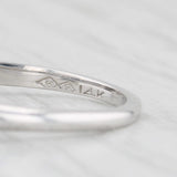 Light Gray Vintage 0.44ctw Round Diamond Engagement Ring 14k White Gold Size 6