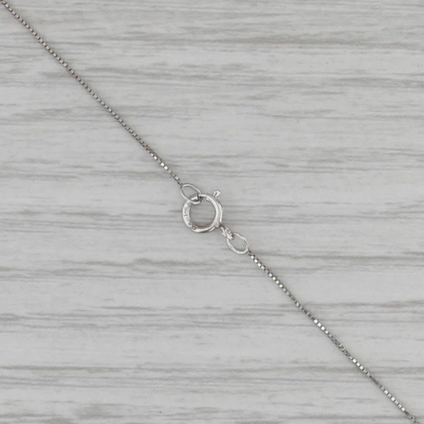Box Chain Necklace 10k White Gold 18.5" 0.5mm