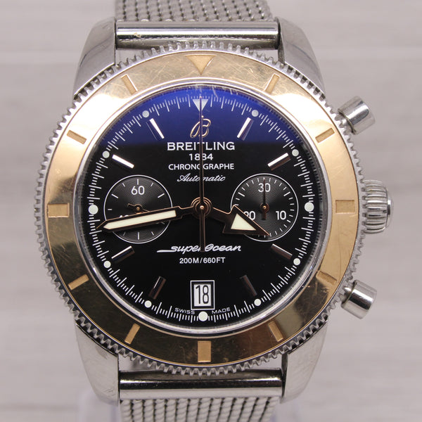 Dark Gray Breitling Super Ocean 43mm Chronograph Diver Automatic Watch Bracelet Box U23370