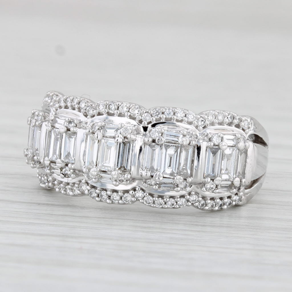 Light Gray 1.41ctw Diamond Ring 14k White Gold Size 8.5