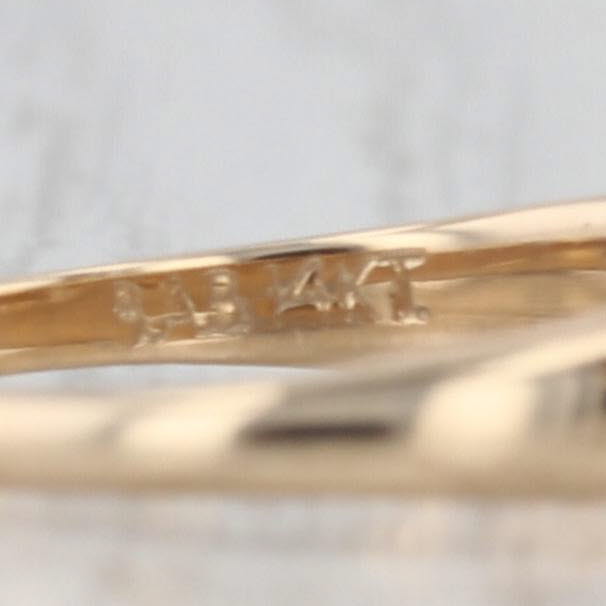 Diamond Solitaire Ring 14k Yellow Gold Size 3.25 Stackable Band