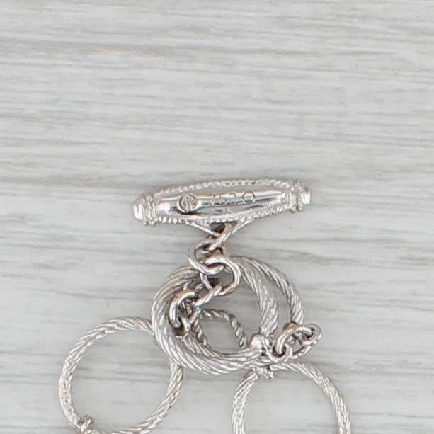 Gray Charriol Diamond Circles Necklace with Box 18k White Gold 15.5" Toggle Clasp