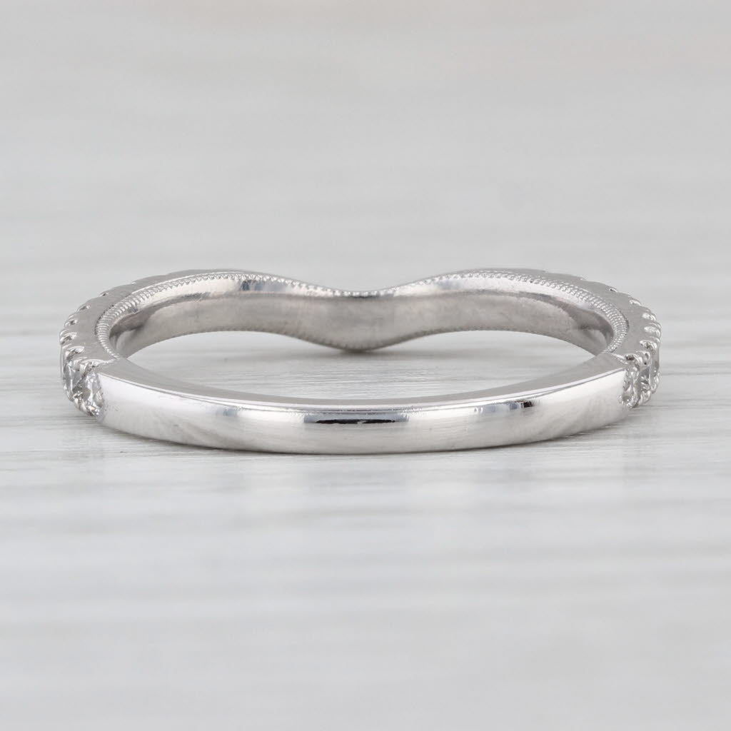 Neil Lane 0.48ctw Diamond Wedding Band 14k Gold Contoured Guard Stackable Ring