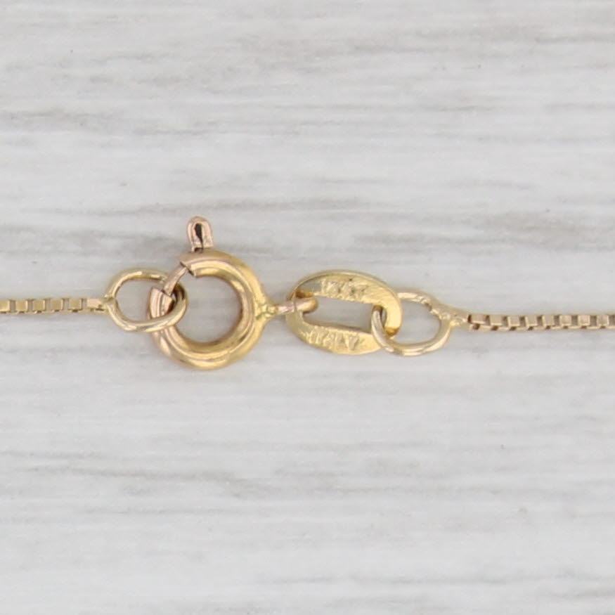 Light Gray 0.31ctw Ruby Diamond Open Heart Pendant Necklace 14k Gold 19.25" Box Chain