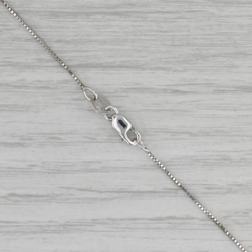 0.50ctw Diamond 3-Stone Journey Pendant 14k White Gold 17.25" Box Chain