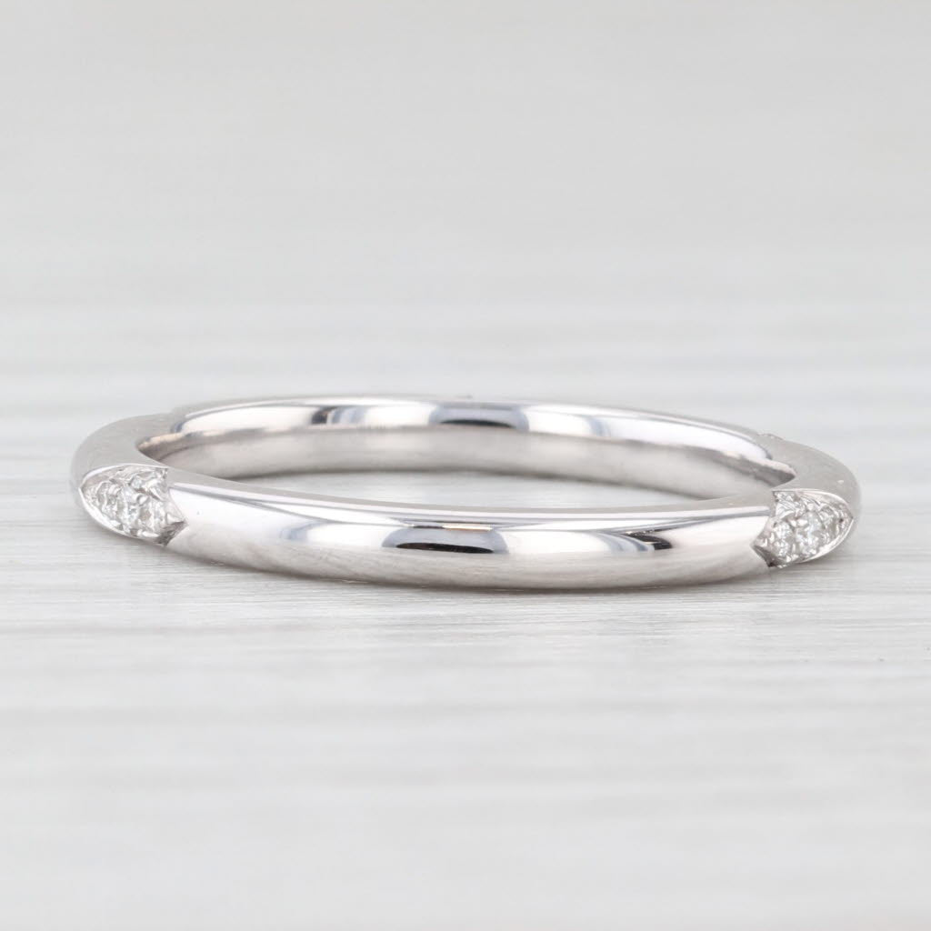 Light Gray New Diamond Wedding Band 14k White Gold Stackable Anniversary Ring Size 6.5