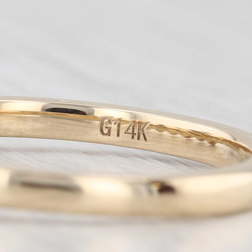Light Gray New 0.38ctw Diamond Wedding Band 14k Gold Stackable Anniversary Ring Size 6.5