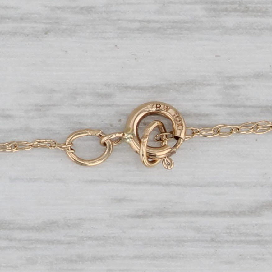 Gray 0.45ctw Diamond Journey Pendant Necklace 10k Yellow Gold 18.25" Rope Chain