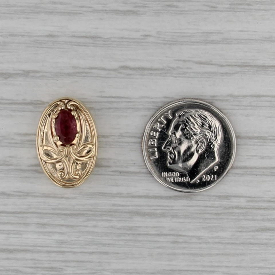 0.55ct Pink Tourmaline Solitaire Slide Bracelet Charm 14k Gold Richard Glatter