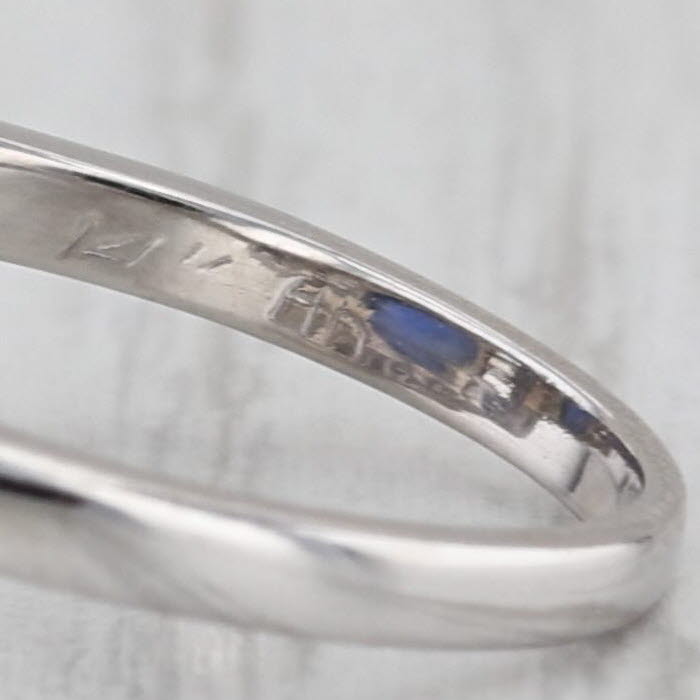 Blue Star Sapphire Cabochon Diamond Halo Ring 14k White Gold Size 5.75