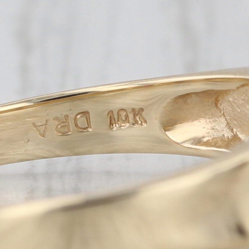 1.22ctw Oval Amethyst Diamond Ring 10k Yellow Gold Size 8.5