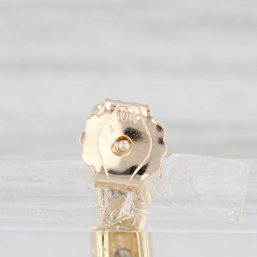 Light Gray 0.20ctww Diamond Journey Earrings 10k Yellow Gold J-Hook Drops
